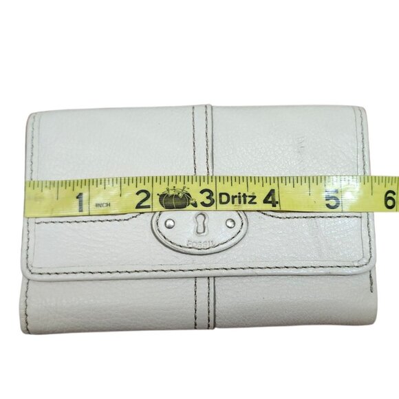 Fossil Wallet Leather White Women's - Picture 7 of 8
